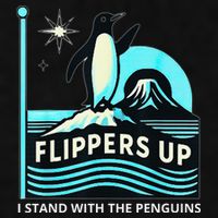 Funny-Penguin-Flippers-Up-I-Stand-With-The-Penguins Ladies PosiCharge Tri-Blend Wicking Tank