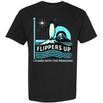 Funny-Penguin-Flippers-Up-I-Stand-With-The-Penguins Garment-Dyed Heavyweight T-Shirt