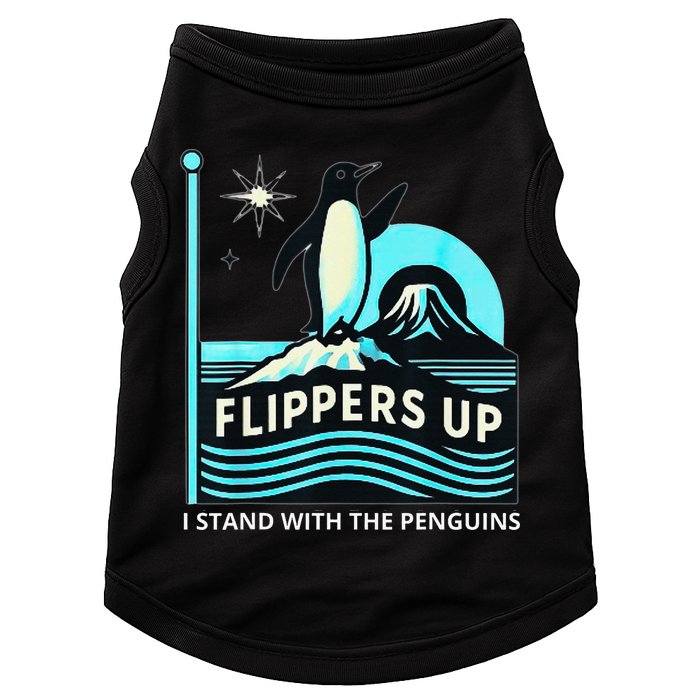 Funny-Penguin-Flippers-Up-I-Stand-With-The-Penguins Doggie Tank