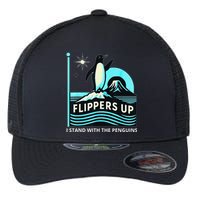 Funny-Penguin-Flippers-Up-I-Stand-With-The-Penguins Flexfit Unipanel Trucker Cap