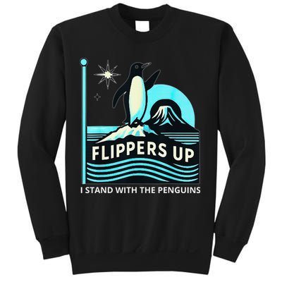 Funny-Penguin-Flippers-Up-I-Stand-With-The-Penguins Sweatshirt