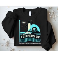 Funny-Penguin-Flippers-Up-I-Stand-With-The-Penguins Sweatshirt