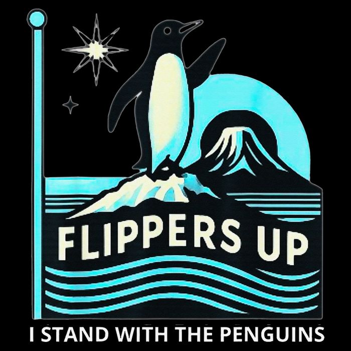 Funny-Penguin-Flippers-Up-I-Stand-With-The-Penguins Bucket Hat