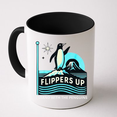 Funny-Penguin-Flippers-Up-I-Stand-With-The-Penguins Coffee Mug