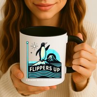 Funny-Penguin-Flippers-Up-I-Stand-With-The-Penguins Mug