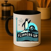 Funny-Penguin-Flippers-Up-I-Stand-With-The-Penguins Mug