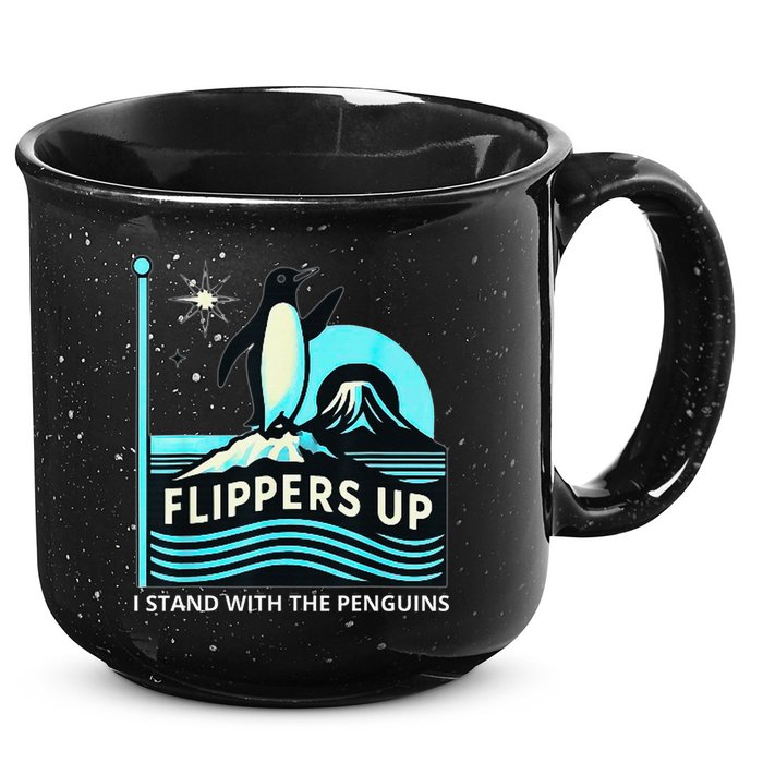 Funny-Penguin-Flippers-Up-I-Stand-With-The-Penguins 15oz Campfire Ceramic Mug
