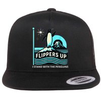 Funny-Penguin-Flippers-Up-I-Stand-With-The-Penguins Flatbill Hat
