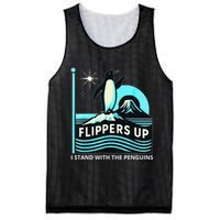 Funny-Penguin-Flippers-Up-I-Stand-With-The-Penguins Mesh Reversible Basketball Jersey Tank