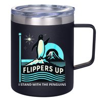 Funny-Penguin-Flippers-Up-I-Stand-With-The-Penguins 12oz Stainless Steel Coffee Mug