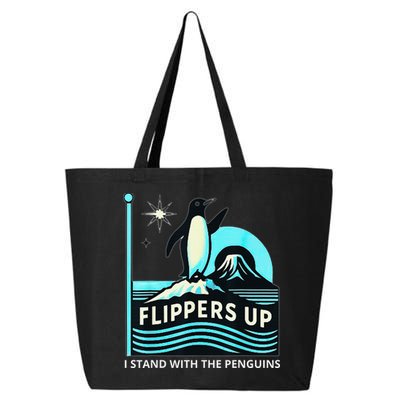 Funny-Penguin-Flippers-Up-I-Stand-With-The-Penguins 25L Jumbo Tote