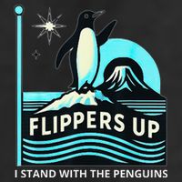 Funny-Penguin-Flippers-Up-I-Stand-With-The-Penguins 25L Jumbo Tote