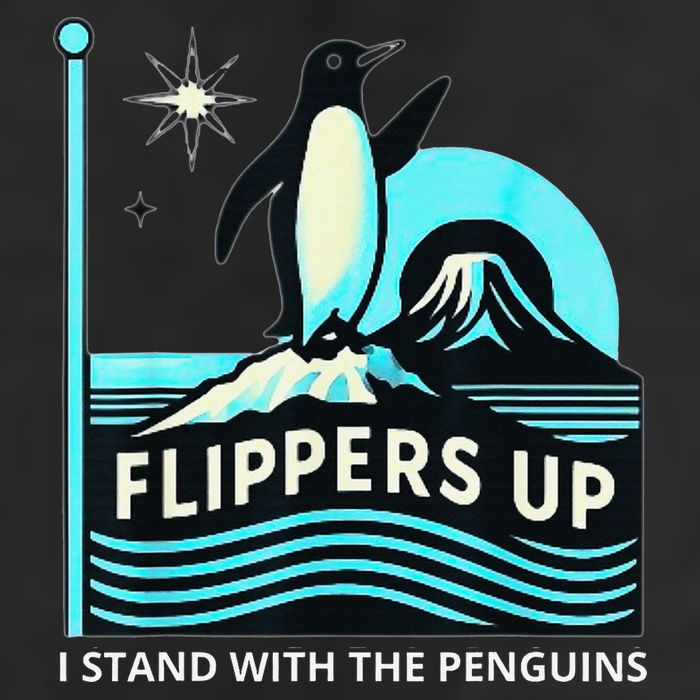 Funny-Penguin-Flippers-Up-I-Stand-With-The-Penguins 25L Jumbo Tote