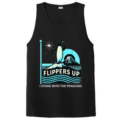 Funny-Penguin-Flippers-Up-I-Stand-With-The-Penguins PosiCharge Competitor Tank