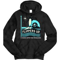 Funny-Penguin-Flippers-Up-I-Stand-With-The-Penguins Tie Dye Hoodie