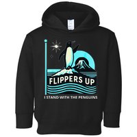 Funny-Penguin-Flippers-Up-I-Stand-With-The-Penguins Toddler Hoodie