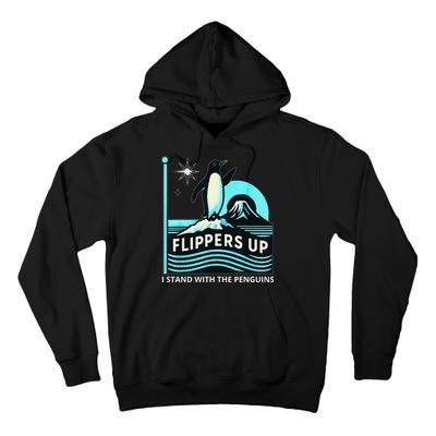 Funny-Penguin-Flippers-Up-I-Stand-With-The-Penguins Tall Hoodie