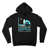 Funny-Penguin-Flippers-Up-I-Stand-With-The-Penguins Tall Hoodie
