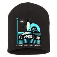 Funny-Penguin-Flippers-Up-I-Stand-With-The-Penguins Short Acrylic Beanie