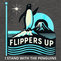 Funny-Penguin-Flippers-Up-I-Stand-With-The-Penguins Vector Backpack