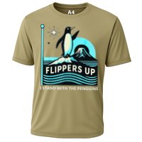 Funny-Penguin-Flippers-Up-I-Stand-With-The-Penguins Performance Shirt