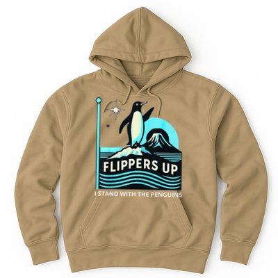 Funny-Penguin-Flippers-Up-I-Stand-With-The-Penguins Hoodie