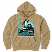 Funny-Penguin-Flippers-Up-I-Stand-With-The-Penguins Hoodie