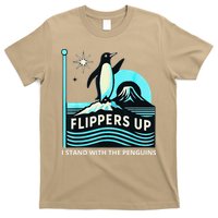 Funny-Penguin-Flippers-Up-I-Stand-With-The-Penguins T-Shirt