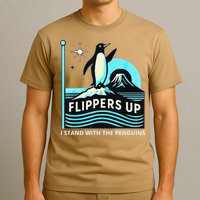 Funny-Penguin-Flippers-Up-I-Stand-With-The-Penguins T-Shirt