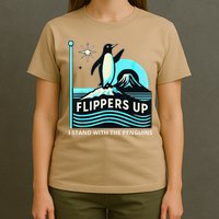 Funny-Penguin-Flippers-Up-I-Stand-With-The-Penguins T-Shirt