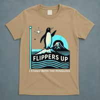 Funny-Penguin-Flippers-Up-I-Stand-With-The-Penguins T-Shirt
