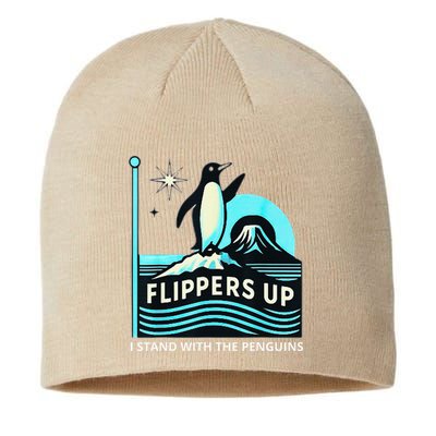 Funny-Penguin-Flippers-Up-I-Stand-With-The-Penguins Sustainable Beanie