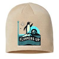 Funny-Penguin-Flippers-Up-I-Stand-With-The-Penguins Sustainable Beanie