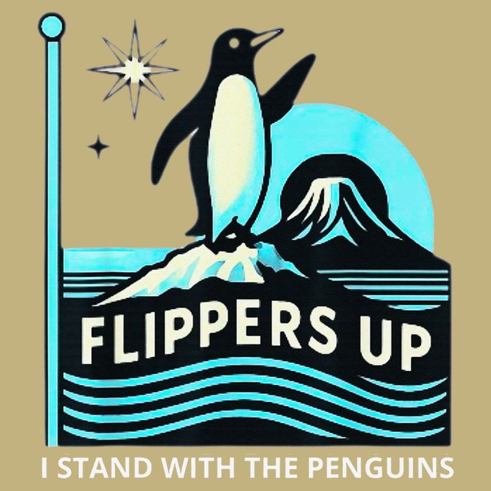 Funny-Penguin-Flippers-Up-I-Stand-With-The-Penguins Sustainable Beanie