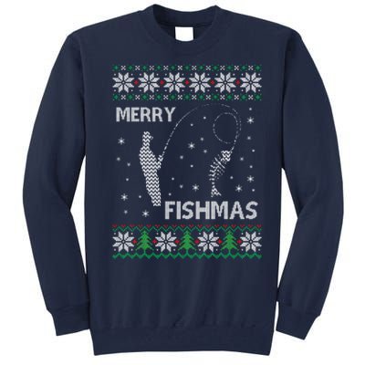 Funny Fishing Ugly Christmas Tall Sweatshirt