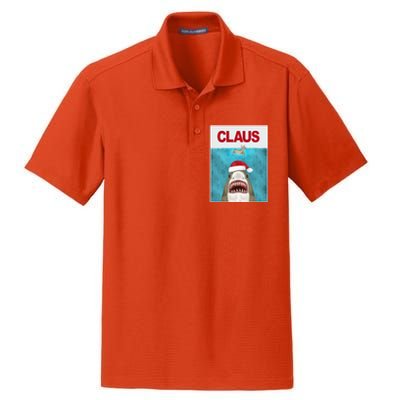 Funnychristmassantaclaussharkreindeerhumor Dry Zone Grid Polo