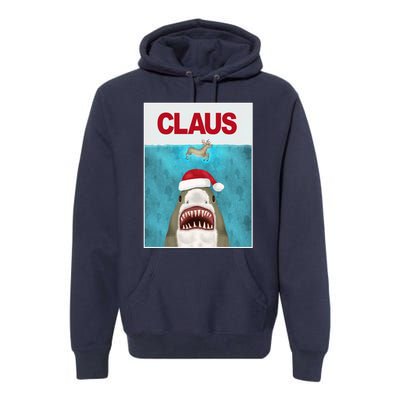 Funnychristmassantaclaussharkreindeerhumor Premium Hoodie