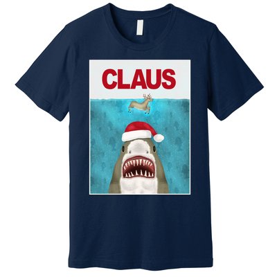 Funnychristmassantaclaussharkreindeerhumor Premium T-Shirt