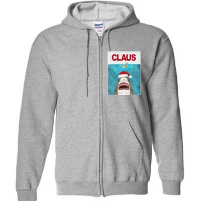 Funnychristmassantaclaussharkreindeerhumor Full Zip Hoodie