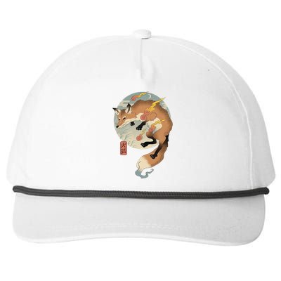 Fire Fox Ukiyo E Japanese Snapback Five-Panel Rope Hat