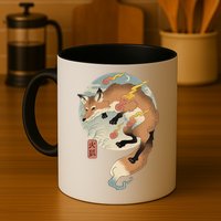 Fire Fox Ukiyo E Japanese Mug