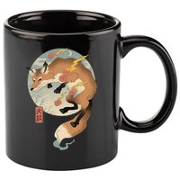 Fire Fox Ukiyo E Japanese 11oz C Handle Ceramic Mug