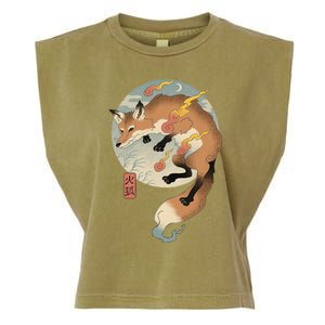 Fire Fox Ukiyo E Japanese Garment-Dyed Women's Muscle Tee