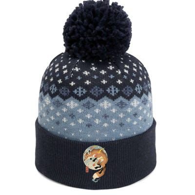 Fire Fox Ukiyo E Japanese The Baniff Cuffed Pom Beanie