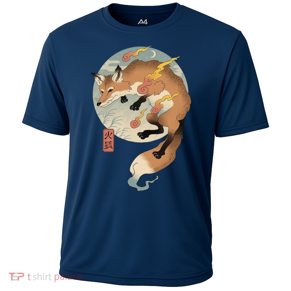Fire Fox Ukiyo E Japanese Performance Shirt