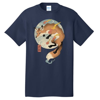 Fire Fox Ukiyo E Japanese Tall T-Shirt