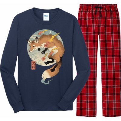 Fire Fox Ukiyo E Japanese Long Sleeve Pajama Set