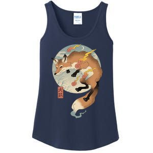 Fire Fox Ukiyo E Japanese Ladies Essential Tank