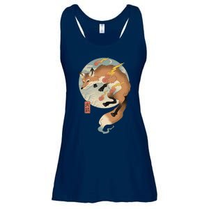 Fire Fox Ukiyo E Japanese Ladies Essential Flowy Tank