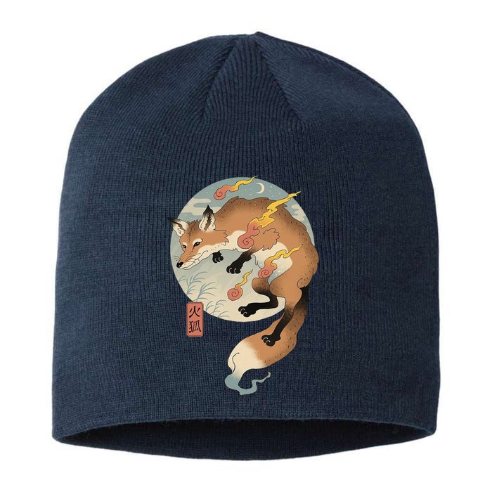 Fire Fox Ukiyo E Japanese Sustainable Beanie